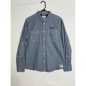 Element x Timber Button Up Shirt Mens M Chambray Workwear Skate